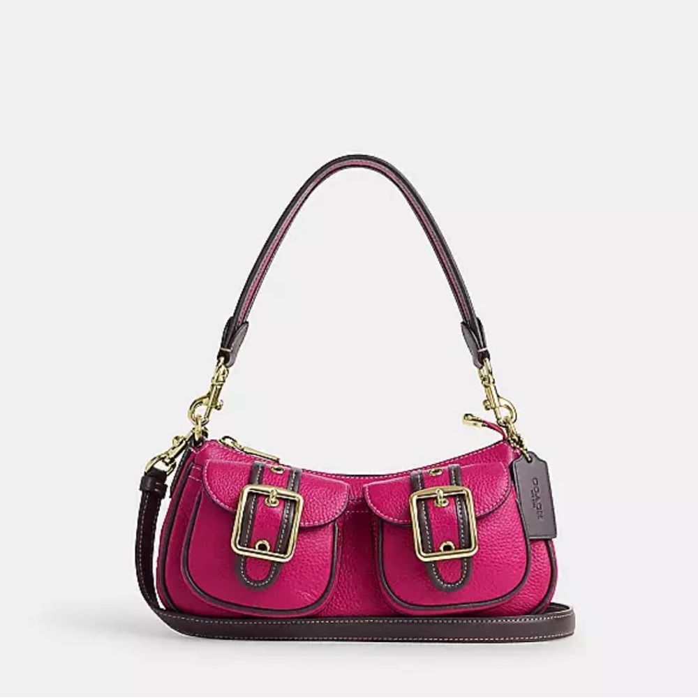 Coach Outlet Ashton Fuchsia Baguette Purse